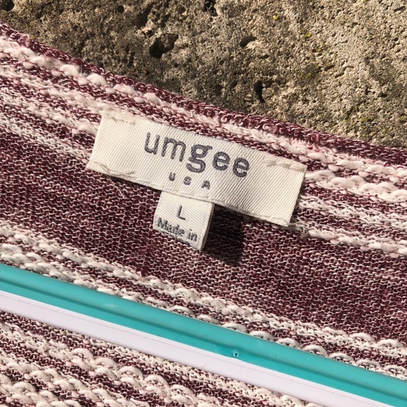 Umgee Striped Balloon Sleeve Top - Picture 5 of 8